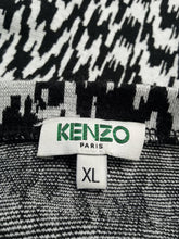 Load image into Gallery viewer, KENZO Ladies Black &amp; White Abstract Pattern Long Sleeve Jumper Size UK XL
