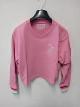 Load image into Gallery viewer, THE MIGHTY COMPANY Ladies Pink Cotton Long Sleeve Round Neck Jumper Size UK S/M

