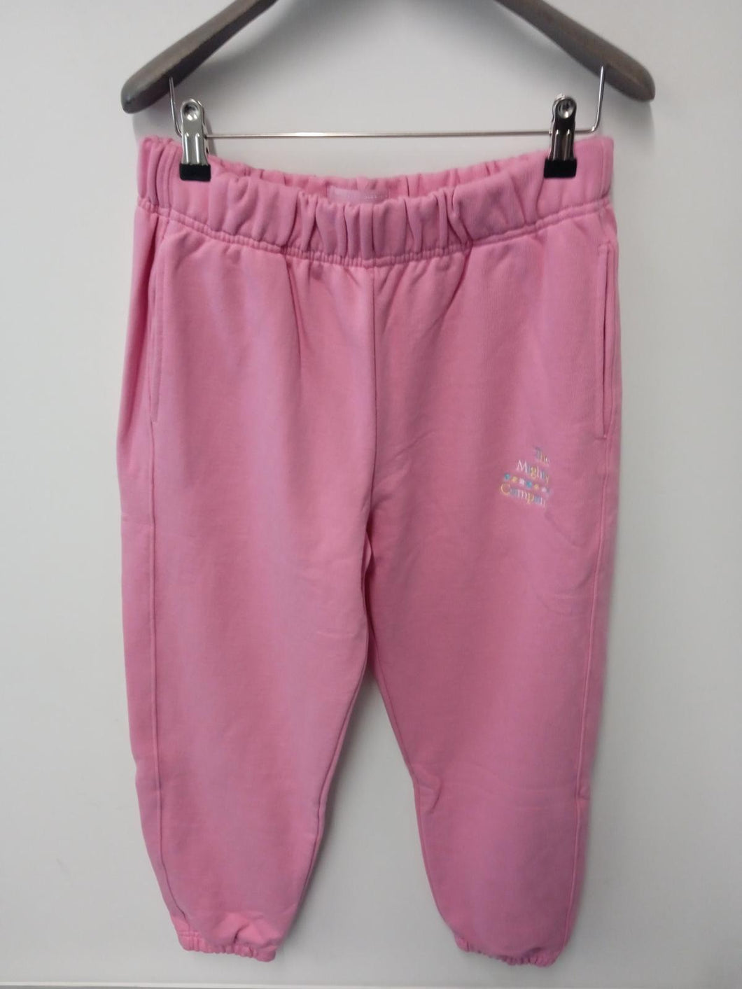 THE MIGHTY COMPANY Ladies Pink Cotton Elasticated Waist Jogging Bottoms W30L26