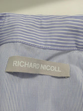 Load image into Gallery viewer, RICHARD NICOLL Ladies Blue Cotton Long Sleeve Collared Button Shirt Size UK10
