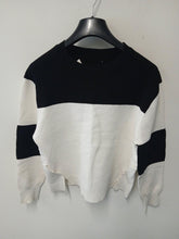 Load image into Gallery viewer, JONATHAN SIMKHIAI Ladies Black &amp; White Long Sleeve Round Neck Jumper Size UK16
