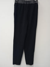 Load image into Gallery viewer, JONATHAN SIMKHAI Ladies Black Pinstripe Elasticated Waist Trousers Size UK S
