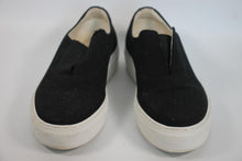 Load image into Gallery viewer, PRIMURY Ladies Black Canvas Slip-On Platform Plimsoles Shoes EU37 UK4
