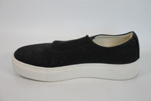 Load image into Gallery viewer, PRIMURY Ladies Black Canvas Slip-On Platform Plimsoles Shoes EU37 UK4
