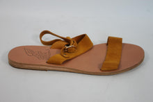 Load image into Gallery viewer, ANCIENT GREEK SANDALS Ladies Orange Suede Flat Slingback Sandals EU37 UK4
