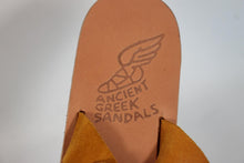 Load image into Gallery viewer, ANCIENT GREEK SANDALS Ladies Orange Suede Flat Slingback Sandals EU37 UK4
