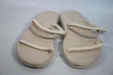 Load image into Gallery viewer, ANCIENT GREEK SANDALS Ladies Cream Leather 3-Strap Comfort Sole Sandals EU37 UK4

