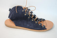 Load image into Gallery viewer, ANCIENT GREEK SANDALS Ladies Navy Blue Suede Lace-Up Sandals EU40 UK7
