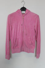 Load image into Gallery viewer, JUICY COUTURE Ladies Pink Cotton Full Zip Hoodie Jumper Size M
