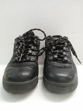 Load image into Gallery viewer, CAT Ladies Black Leather Round Toe Lace Up Low Top Boots Size UK4
