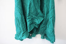 Load image into Gallery viewer, SUNCOO Ladies Emerald Green Flounced Hem Clarisse Robe Wrap Dress Size 1/S

