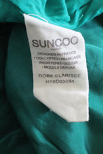 Load image into Gallery viewer, SUNCOO Ladies Emerald Green Flounced Hem Clarisse Robe Wrap Dress Size 1/S
