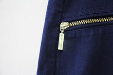 Load image into Gallery viewer, MICHAEL KORS Ladies Blue Cotton Blend Zip Pocket Slim Fit Trousers US6 UK10

