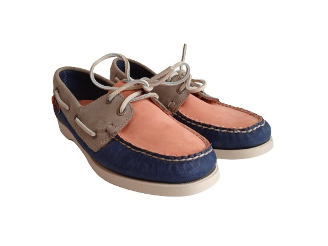 SEBAGO Ladies Pink & Blue Suede Docksides Portland Boat Shoes Size UK6