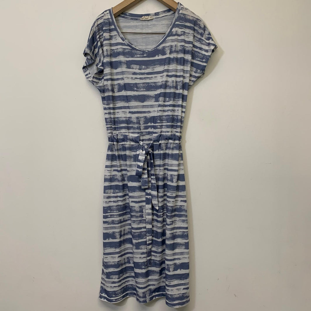 LINEA Blue Ladies Sleeveless Round Neck A-Line Dresses Size UK 12