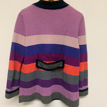 Load image into Gallery viewer, MARC BY MARC JACOBS Purple Ladies Long Sleeve Cardigan Striped Size UK M
