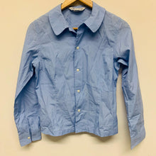 Load image into Gallery viewer, COMME DES GARCONS Blue Ladies Long Sleeve Collared Basic Button-Up UK XS

