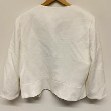Load image into Gallery viewer, LAURA ASHLEY White Ladies Long Sleeve V-Neck Textured Jacket Size UK 18 NEW
