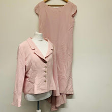 Load image into Gallery viewer, PADDY CAMPBELL Pink Ladies Long Sleeve Collared Dress Suit Outfit Set Size UK 16
