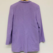 Load image into Gallery viewer, JEAN MUIR Purple Ladies Long Sleeve Collared Overcoat Jacket Size UK 12
