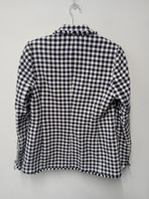 Load image into Gallery viewer, BODEN Ladies Navy Blue &amp; White Check Long Sleeve Collared Jacket Size UK14R NEW
