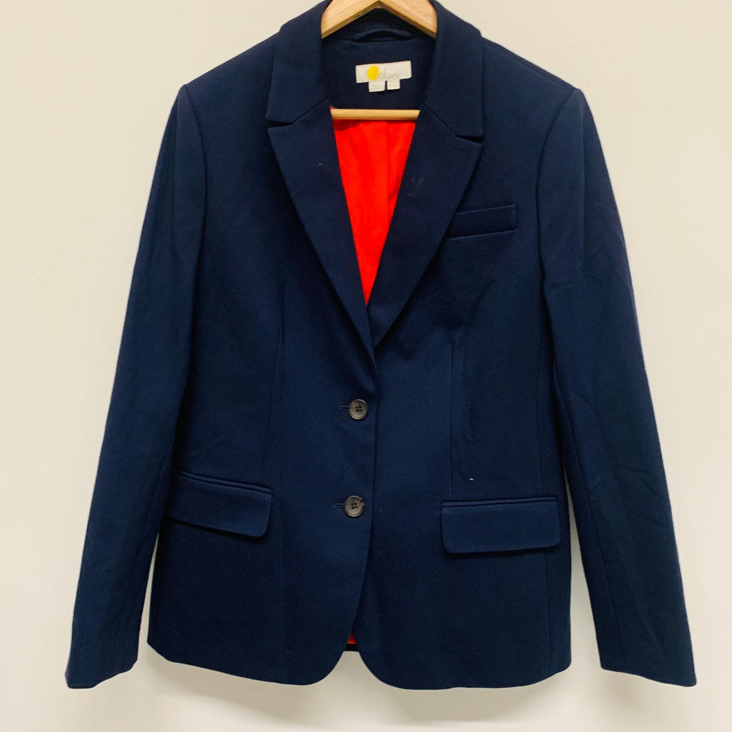 BODEN Blue Ladies Long Sleeve Collared Basic Jacket Jacket Size UK 16