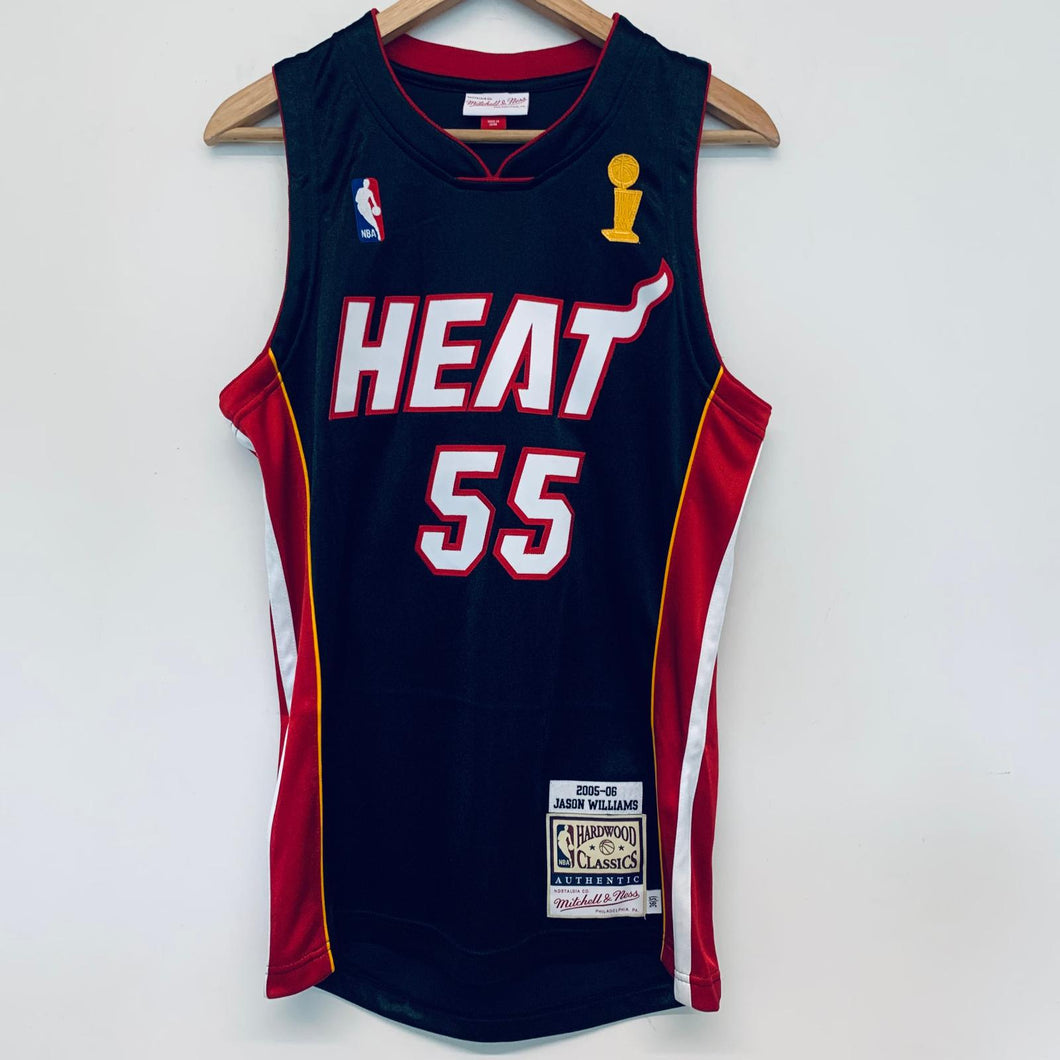 MITCHELL & NESS Miami Heat 55 Williams Black Men's Vest Jersey Small NEW