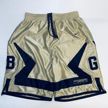 Load image into Gallery viewer, NIKE Gold Men&#39;s Battle Grounds Basketball Dazzle Sweat Kit Shorts Size UK M
