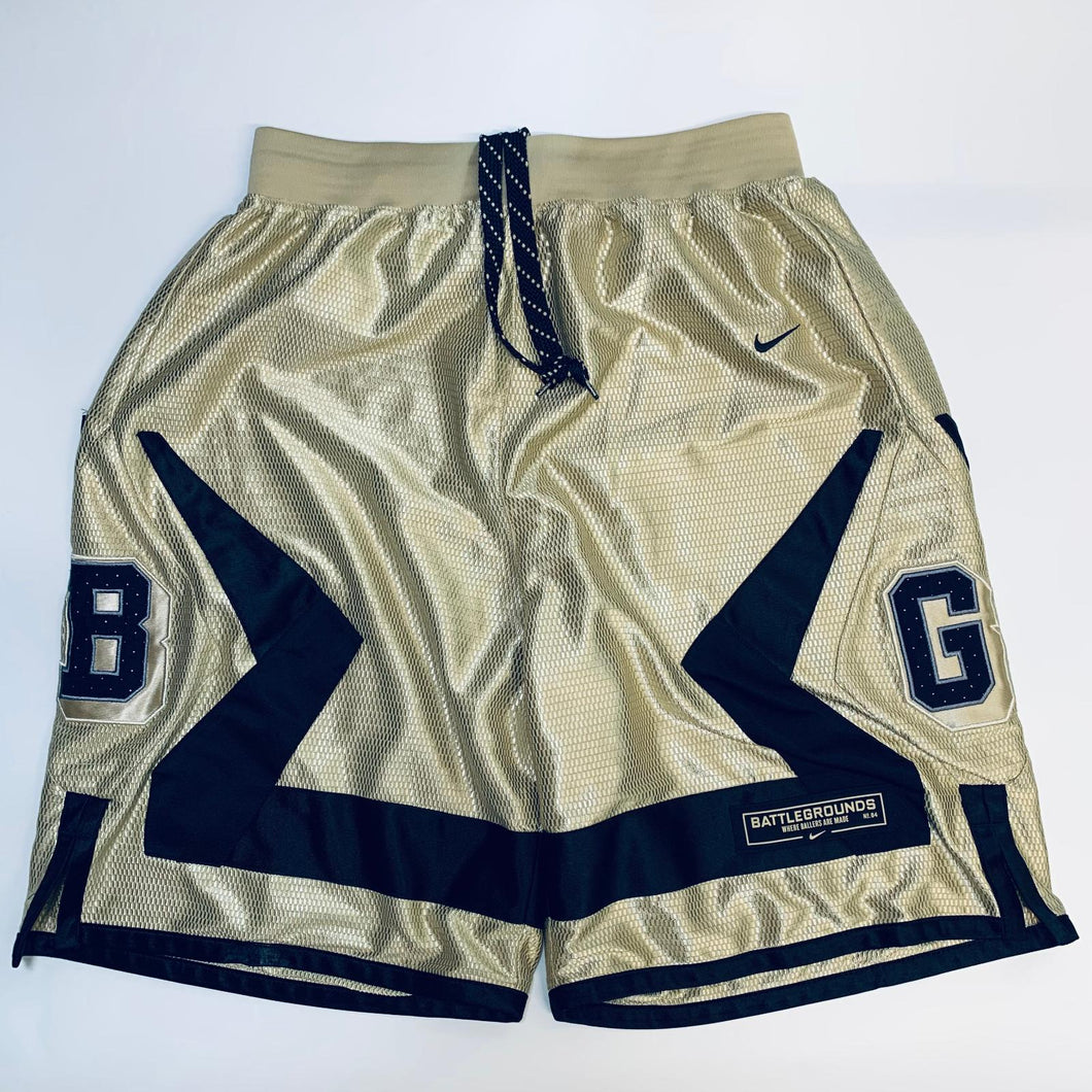 NIKE Gold Men's Battle Grounds Basketball Dazzle Sweat Kit Shorts Size UK M