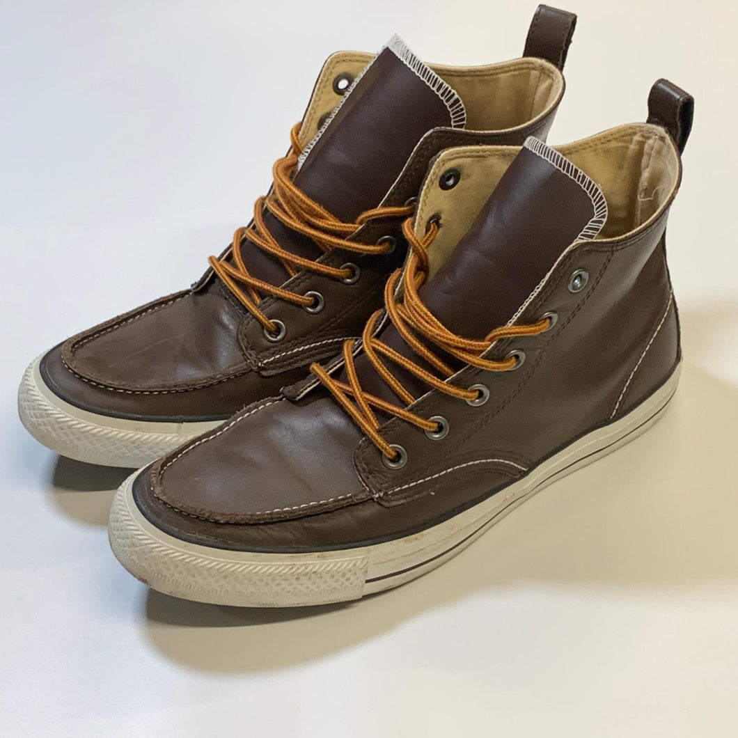 CONVERSE Men's Chuck All Star Classic Hike Hi-Top Brown Leather Trainer UK10