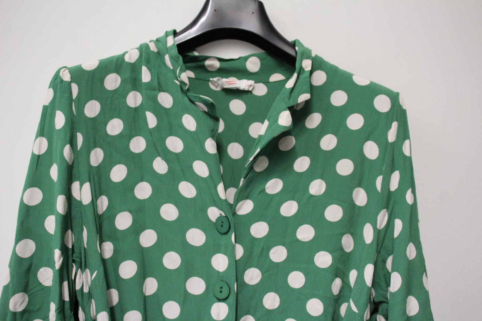 green polka dot dress shirt Elsie Turtleneck Dress in Green Stripe – Draper James main image 0