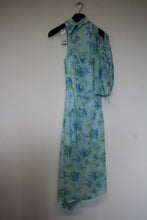 Load image into Gallery viewer, LOST INK Ladies Blue &amp; Green Floral Print One-Shoulder Dress Size UK10 NEW
