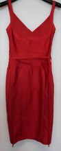 Load image into Gallery viewer, HOUSE OF LONDON Ladies Scarlet Red Stretch Fit Sleeveless Bodycon Dress Size S

