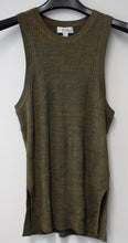 Load image into Gallery viewer, COS Ladies Olive Brown Stretch Fit Ribbed Knit Sleeveless Vest Top Size L NEW
