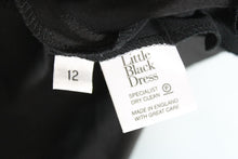 Load image into Gallery viewer, LITTLE BLACK DRESS Ladies Black Silk Blend Off-The-Shoulder Hi-Low Dress UK12
