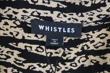 Load image into Gallery viewer, WHISTLES Ladies Black &amp; Beige Animal Print Button Down Shirt EU38 UK10
