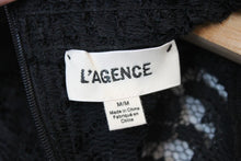 Load image into Gallery viewer, L&#39;AGENCE Ladies Black Lace Long Sleeve High Neck Top Size M
