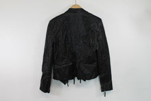Load image into Gallery viewer, BLANK NYC Ladies Black Faux Leather Biker Style Jacket Size L
