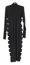 Load image into Gallery viewer, NORMA KAMALI Ladies Black Turtleneck Long Sleeve Cut Out Alligator Dress M/38

