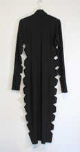 Load image into Gallery viewer, NORMA KAMALI Ladies Black Turtleneck Long Sleeve Cut Out Alligator Dress M/38
