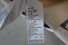 Load image into Gallery viewer, TOPSHOP Ladies White Black Striped Short Sleeve A-Line Mini Dress UK10 NEW
