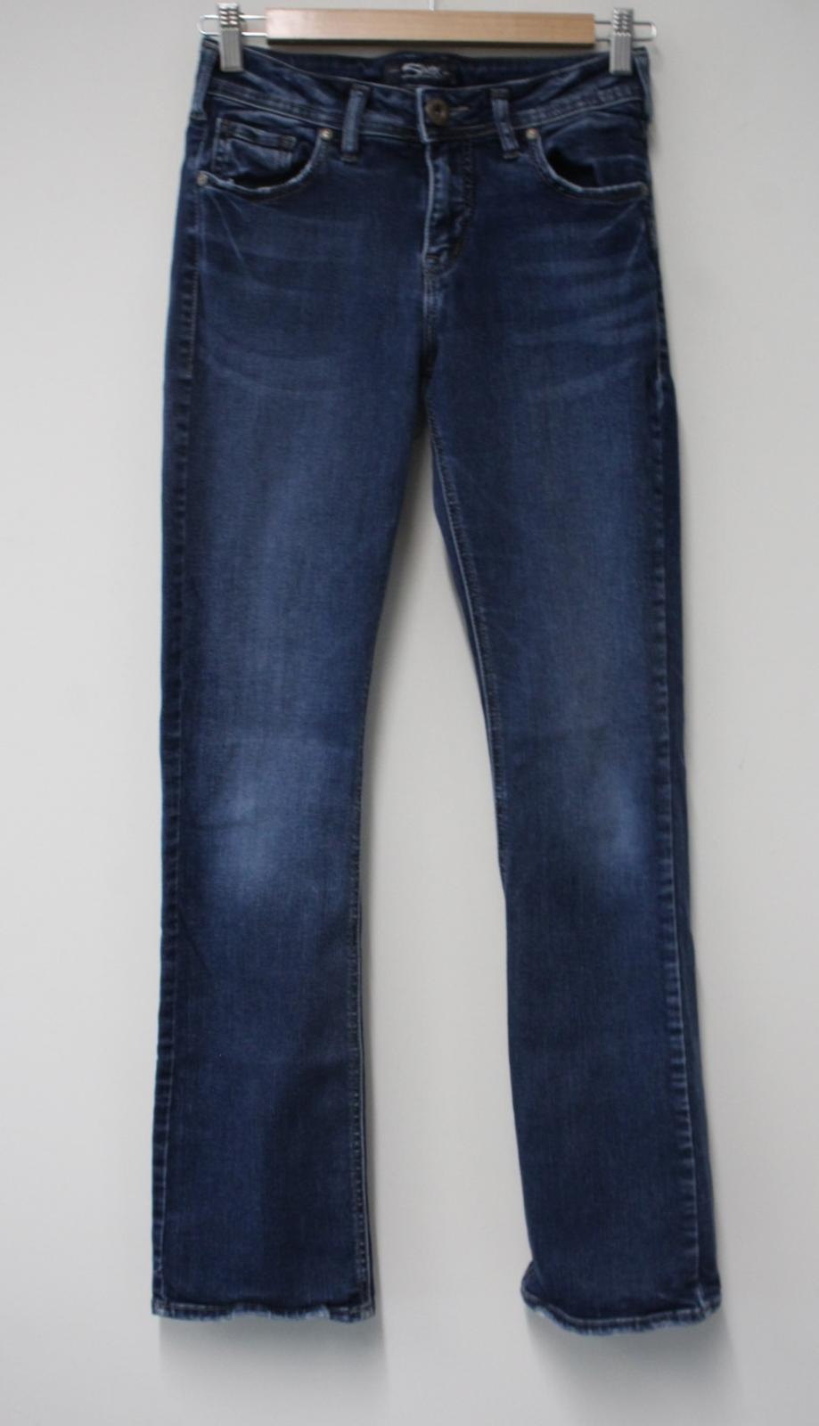 SILVER JEANS CO. Ladies Blue Cotton Blend Avery Slim Bootcut Jeans W27 L33