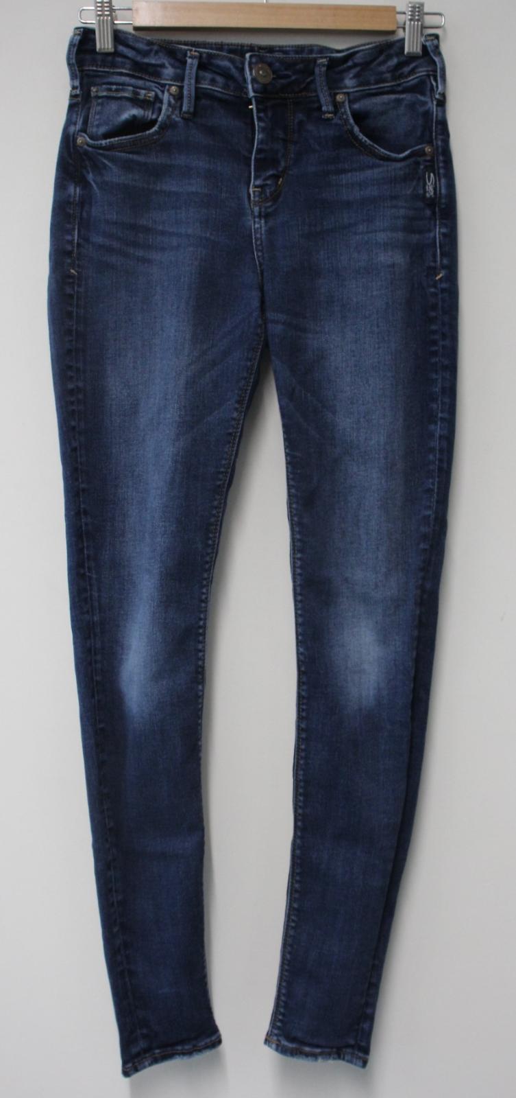 SILVER JEANS CO. Ladies Blue Cotton Blend Avery Super Skinny Leg Jeans W27 L31