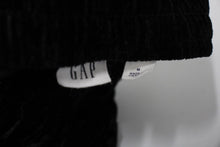 Load image into Gallery viewer, GAP Ladies Black Ribbed Knit Velvet Wide Straight Leg Trousers Size M W30 L28
