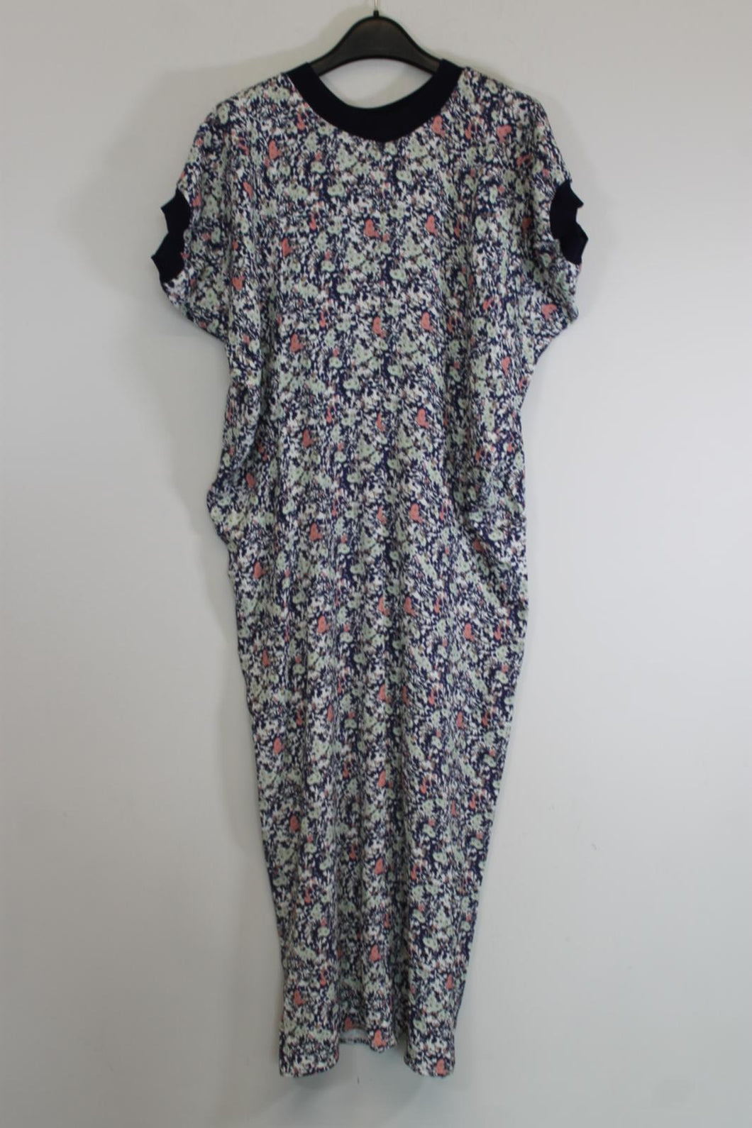 COS Ladies Multicoloured Floral Short Sleeve Crew Neck Long Maxi Dress EU38 UK10