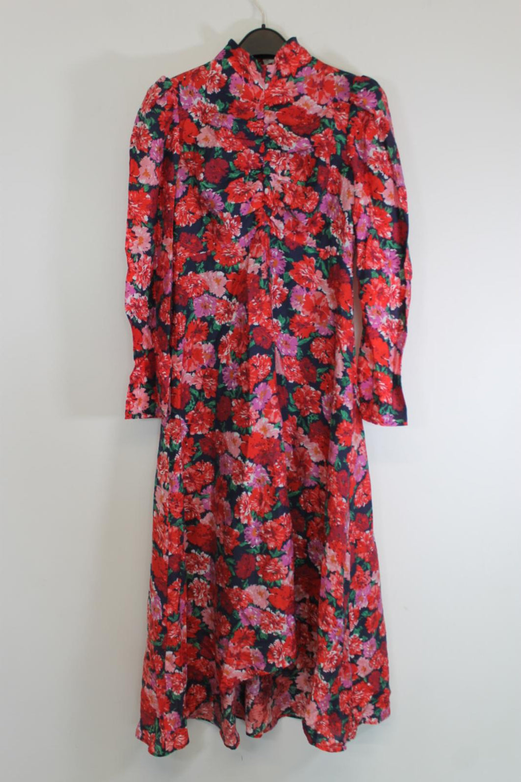 MONSOON Ladies Multicoloured Floral Long Sleeve High Neck Maxi Dress EU38 UK10