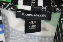 Load image into Gallery viewer, KAREN MILLEN Ladies Multicoloured Cap Sleeve High Neck Midi Dress EU40 UK12
