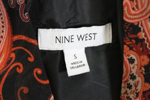 Load image into Gallery viewer, NINE WEST Ladies Brown/Black Paisley Long Sleeve V-Neck Knee Length Dress S
