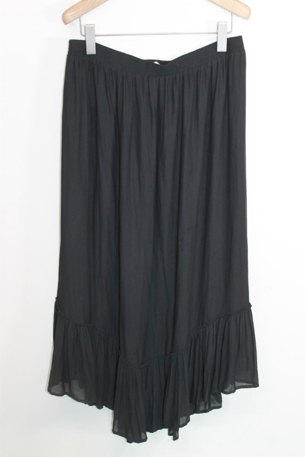 ESPRIT Ladies Black Long Pleated Hi-Low Hem Skirt EU40 UK12
