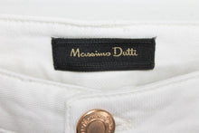 Load image into Gallery viewer, MASSIMO DUTTI Ladies White Cotton Denim High Rise Straight Jeans EU38 UK10
